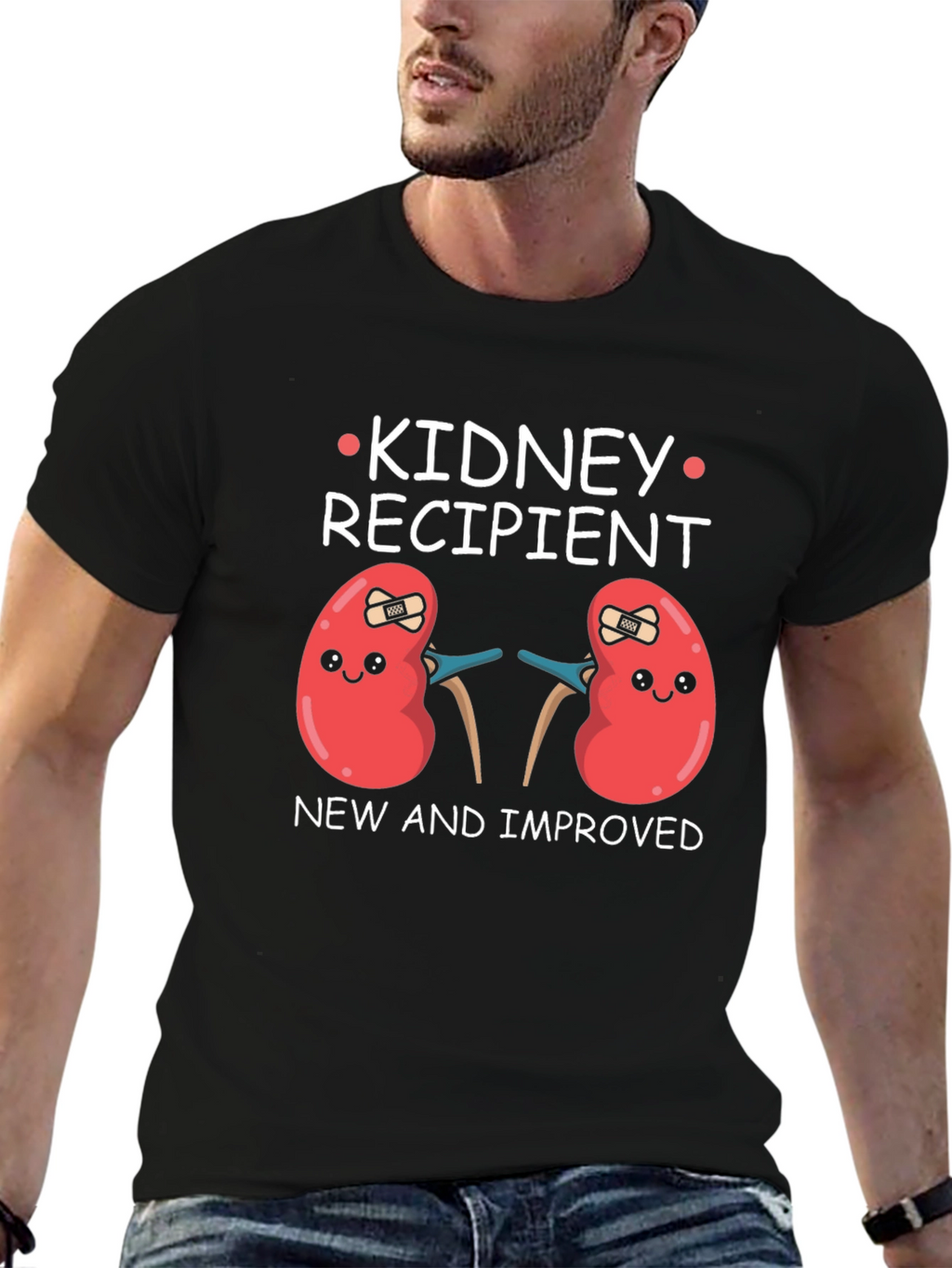 Kidney Recipient T-Shirt - New & Improved Kidney Tee