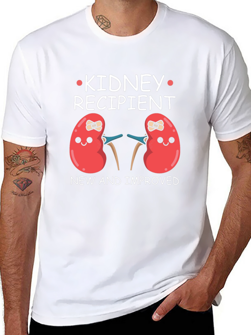 Kidney Recipient T-Shirt - New & Improved Kidney Tee