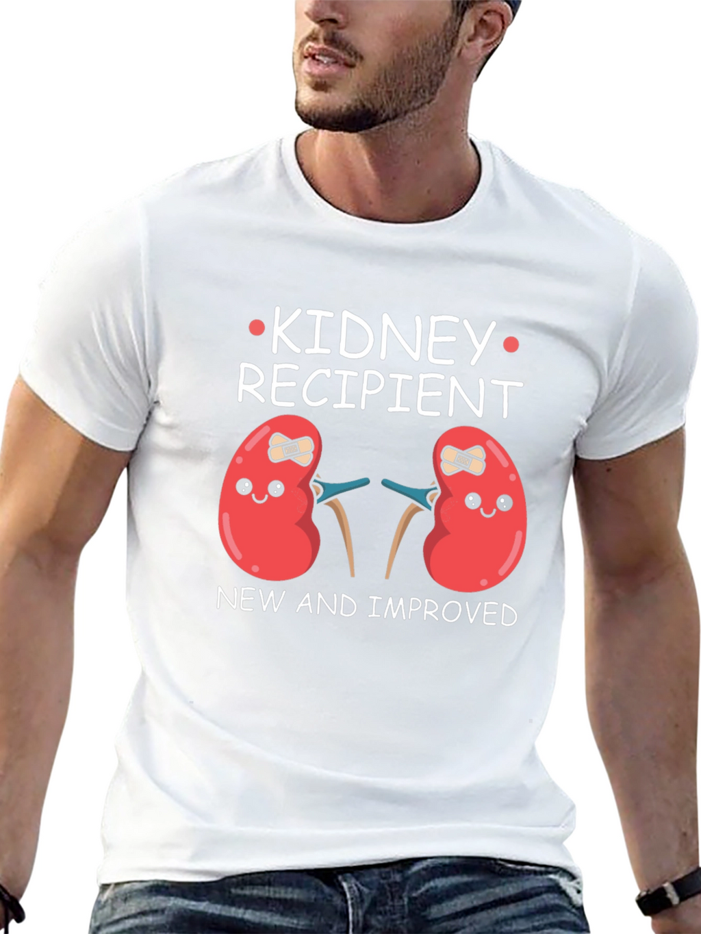 Kidney Recipient T-Shirt - New & Improved Kidney Tee