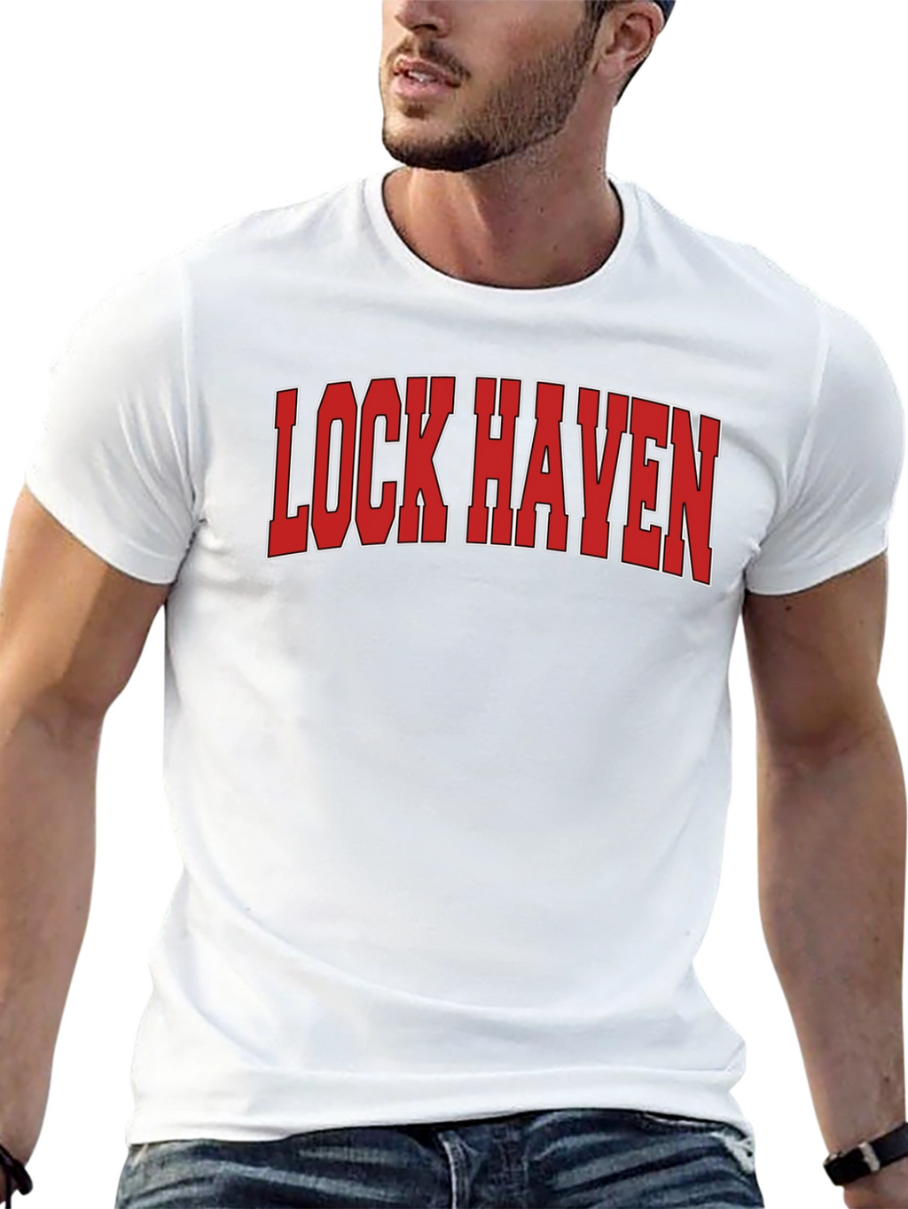 Lock Haven Black Graphic Tee