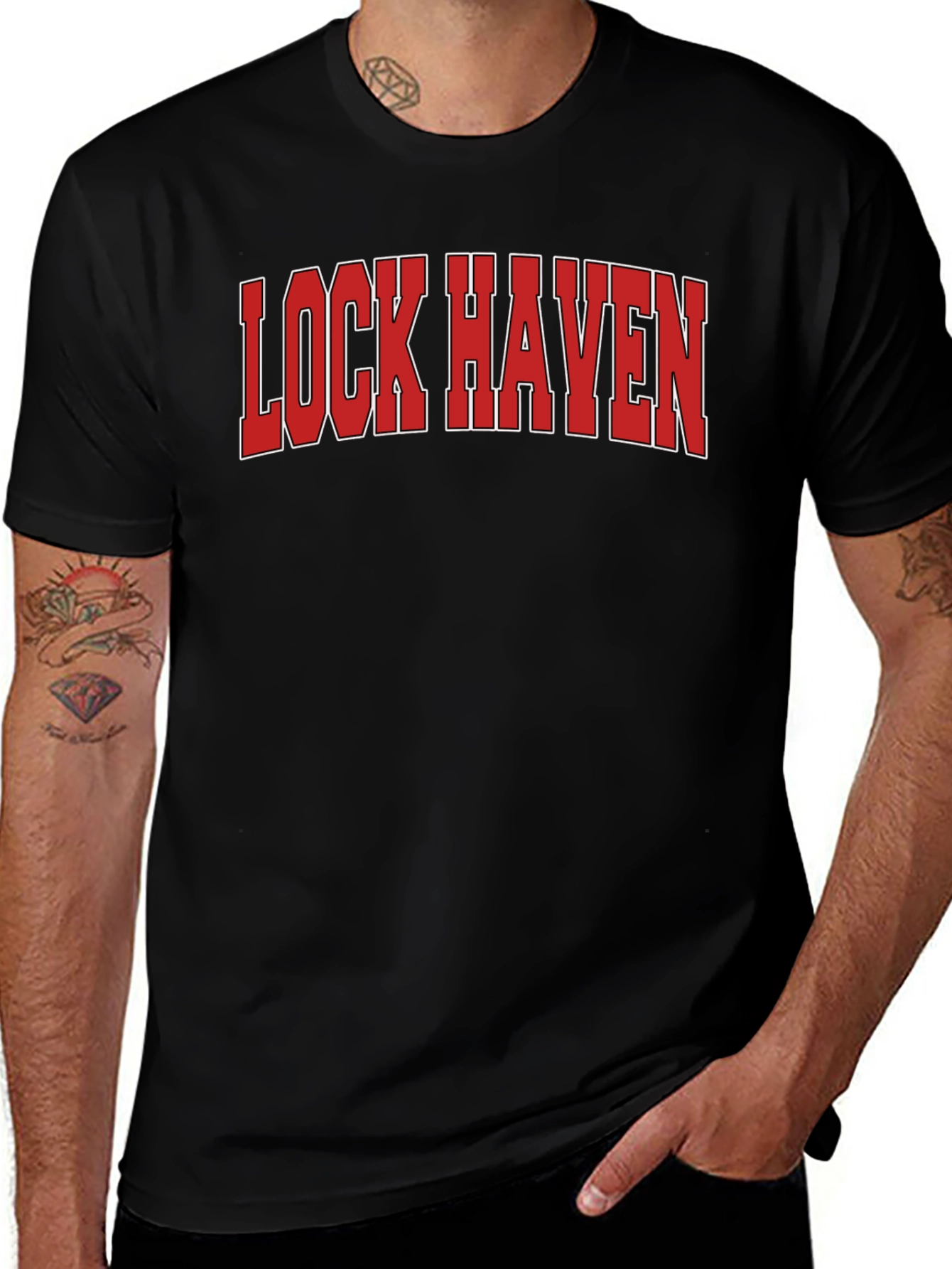 Lock Haven Black Graphic Tee