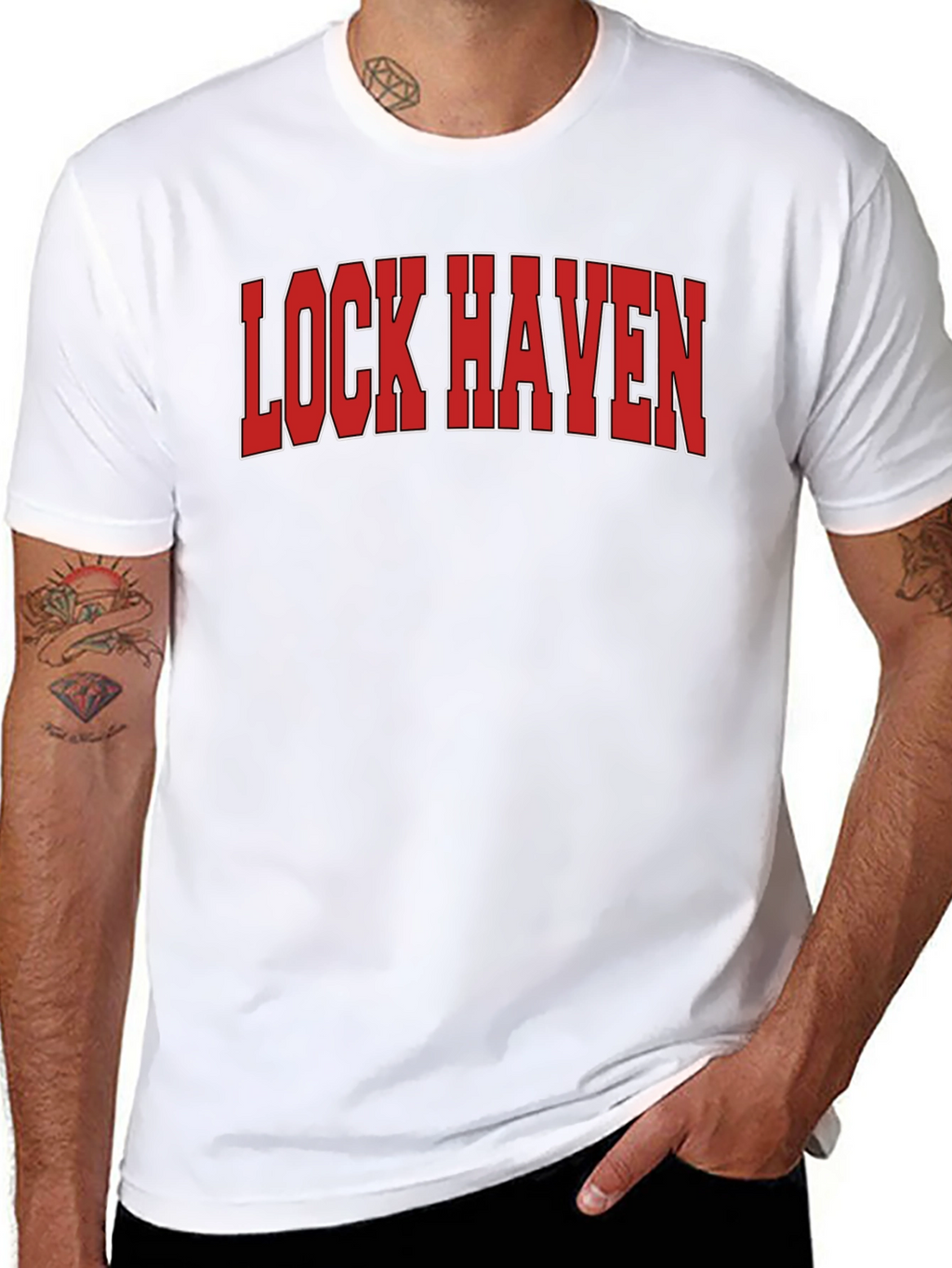 Lock Haven Black Graphic Tee