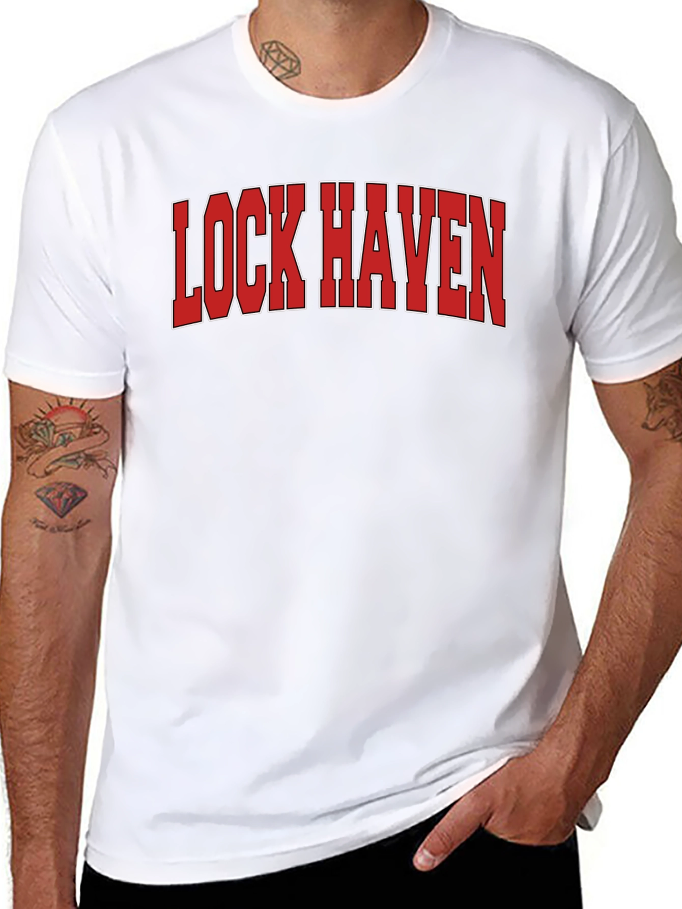 Lock Haven Black Graphic Tee