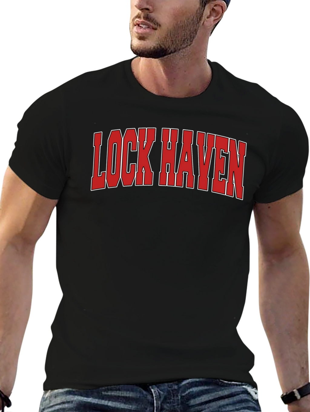 Lock Haven Black Graphic Tee