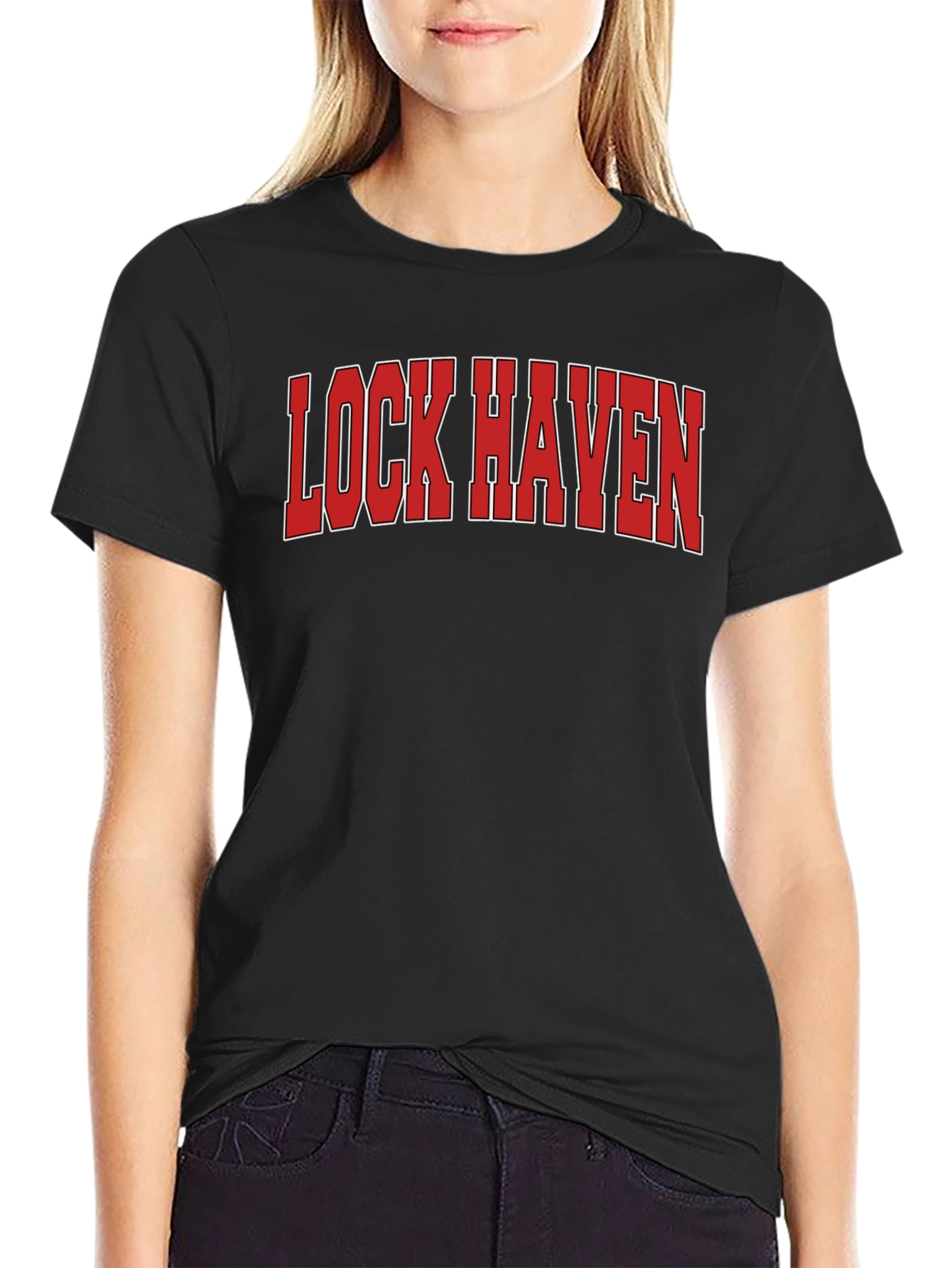 Lock Haven Black Graphic Tee