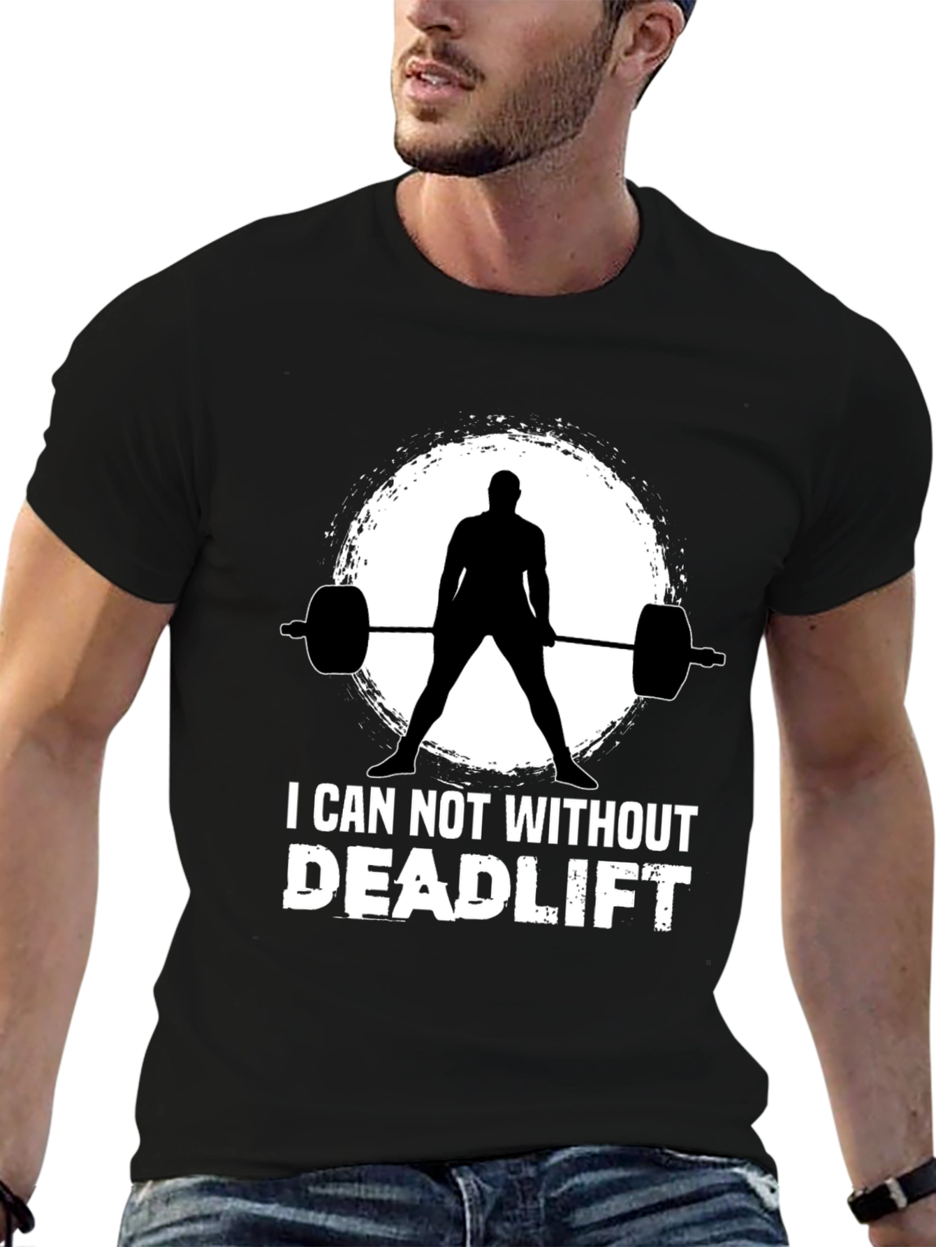 I Can Not Without Deadlift Black T-Shirt