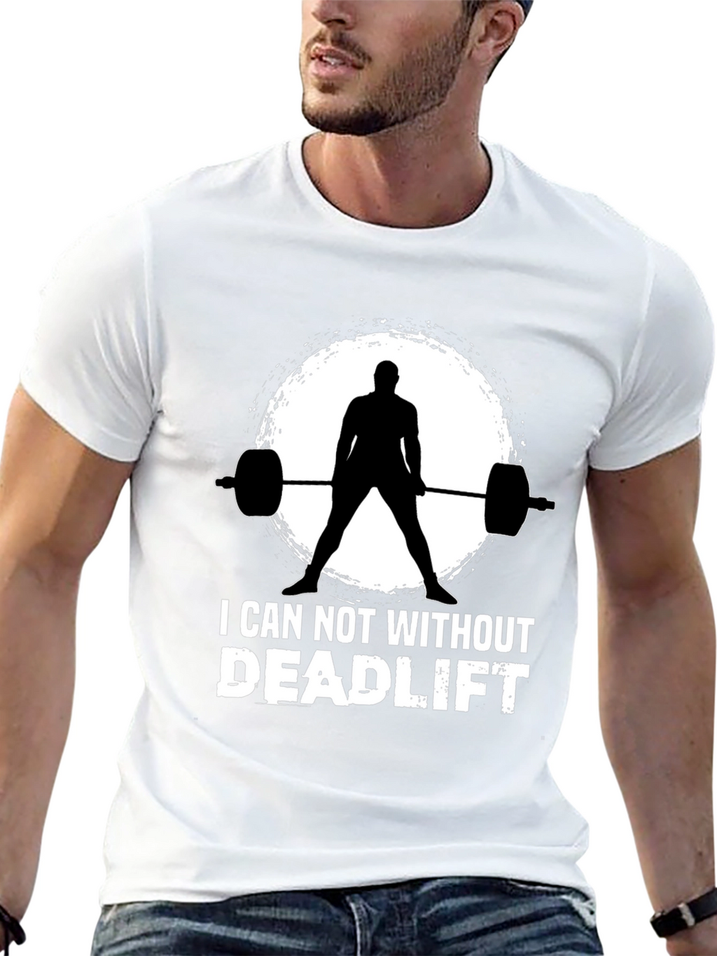 I Can Not Without Deadlift Black T-Shirt