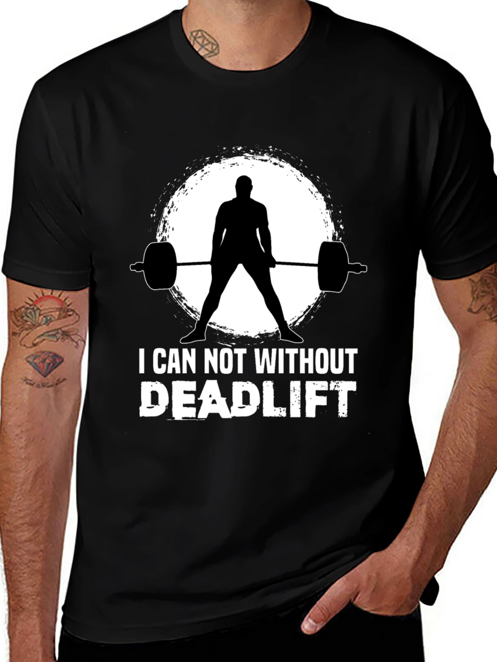 I Can Not Without Deadlift Black T-Shirt