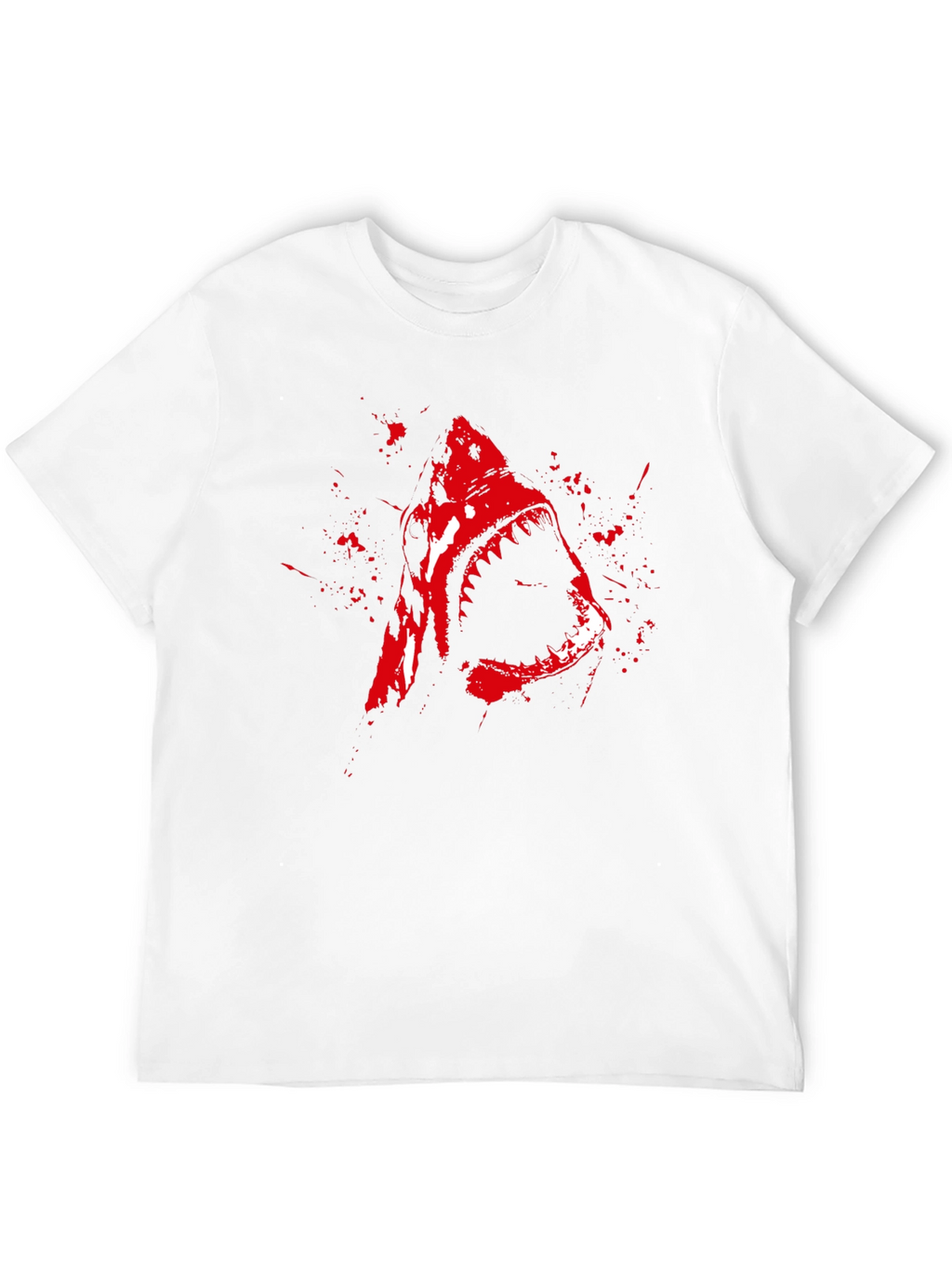 Shark Attack Graphic T-Shirt - Bold Red Print