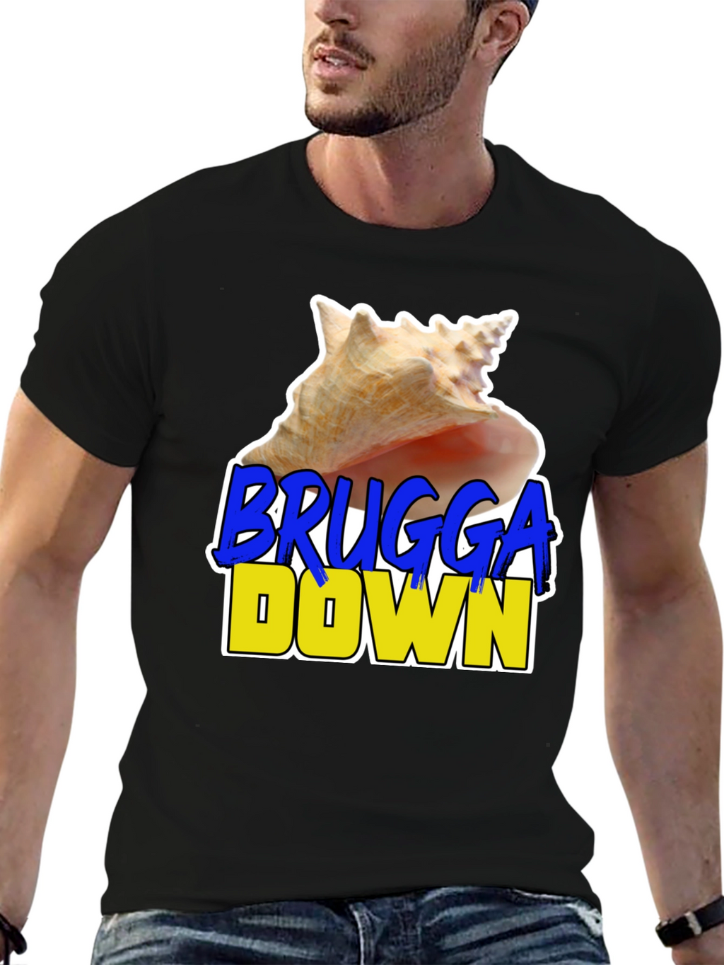 Brugga Down T-Shirt - Unique Graphic Tee