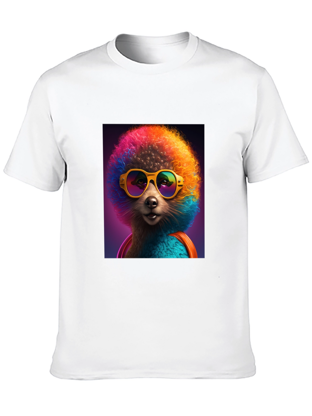 Funky Poodle Graphic Tee - Black Cotton T-Shirt