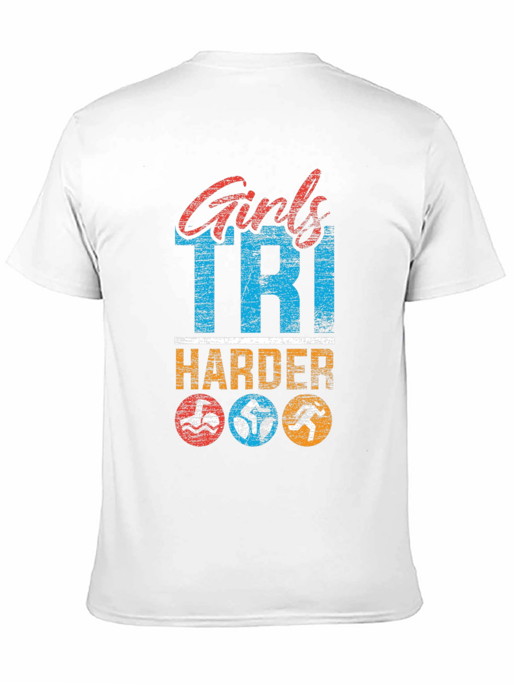 Girls Tri Harder T-Shirt Triathlon Shirt