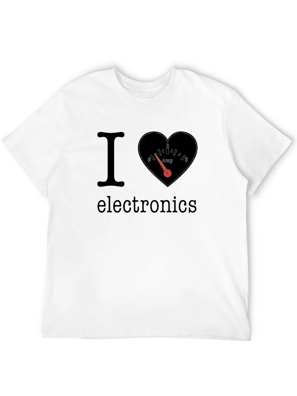 I Heart Electronics T-Shirt - Amp Gauge Design