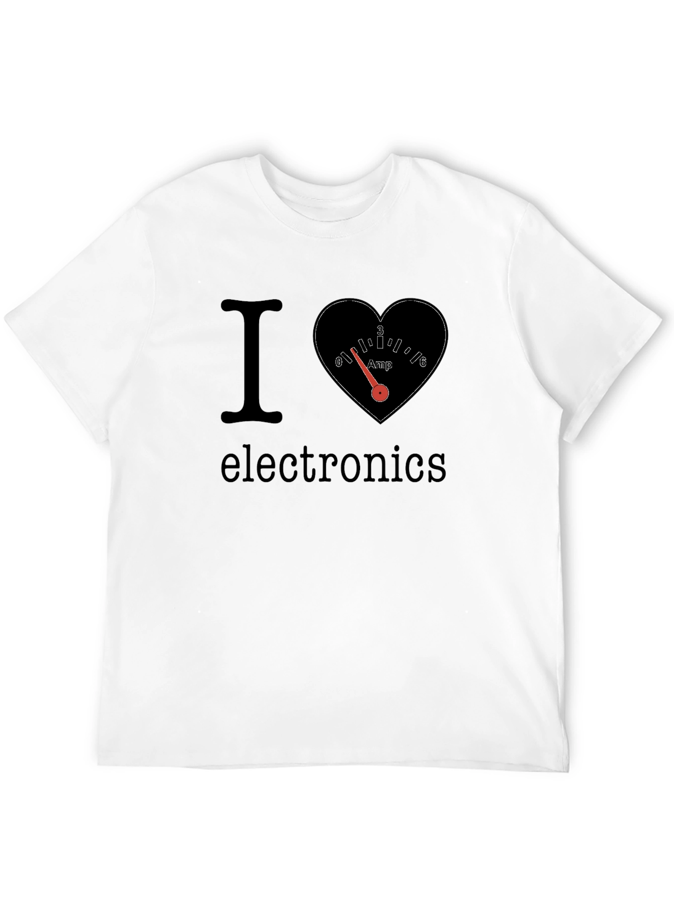 I Heart Electronics T-Shirt - Amp Gauge Design
