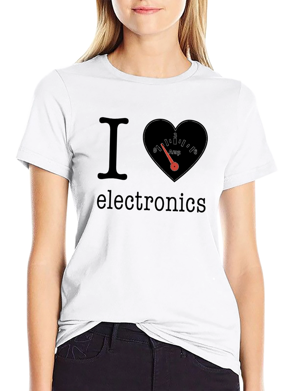 I Heart Electronics T-Shirt - Amp Gauge Design