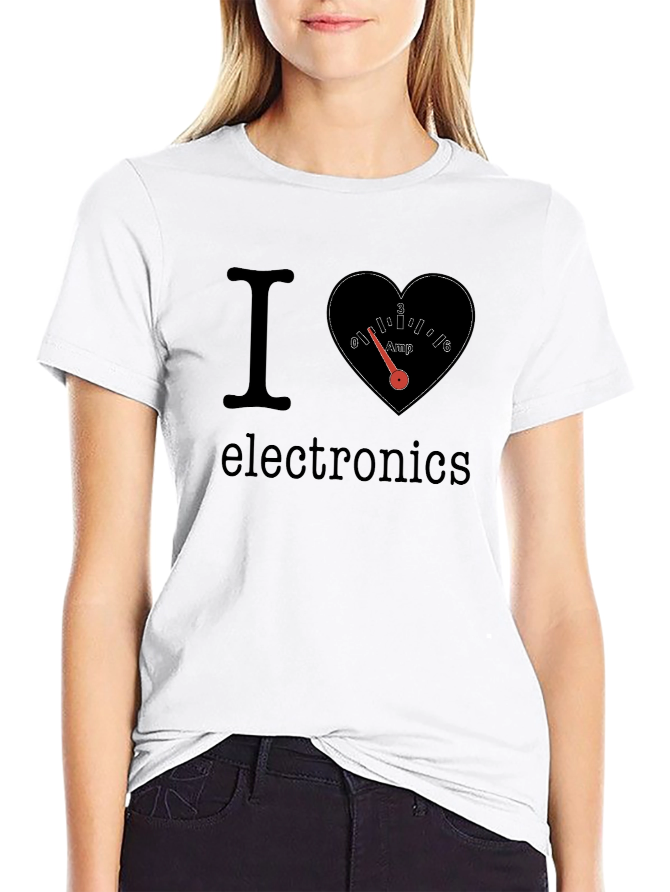 I Heart Electronics T-Shirt - Amp Gauge Design