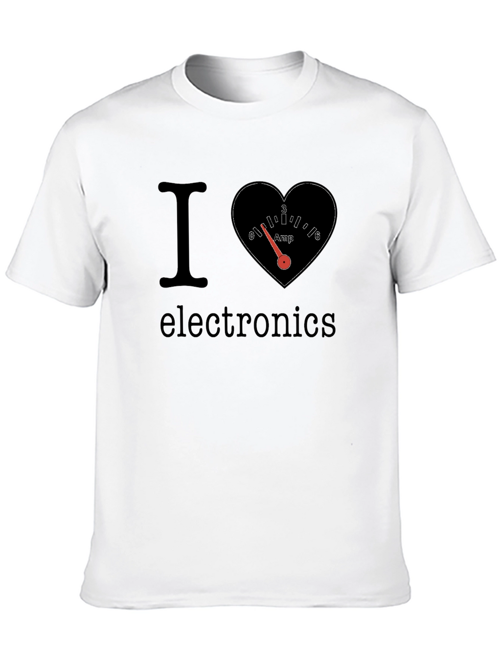 I Heart Electronics T-Shirt - Amp Gauge Design