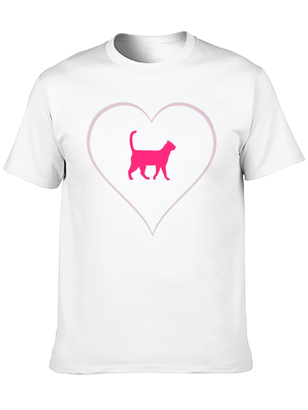Cat Heart T-Shirt - Cute Graphic Tee