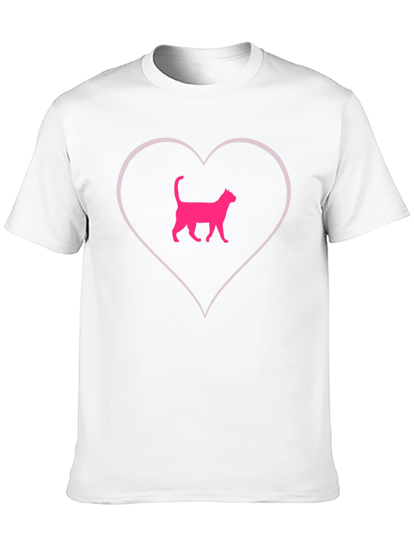 Cat Heart T-Shirt - Cute Graphic Tee