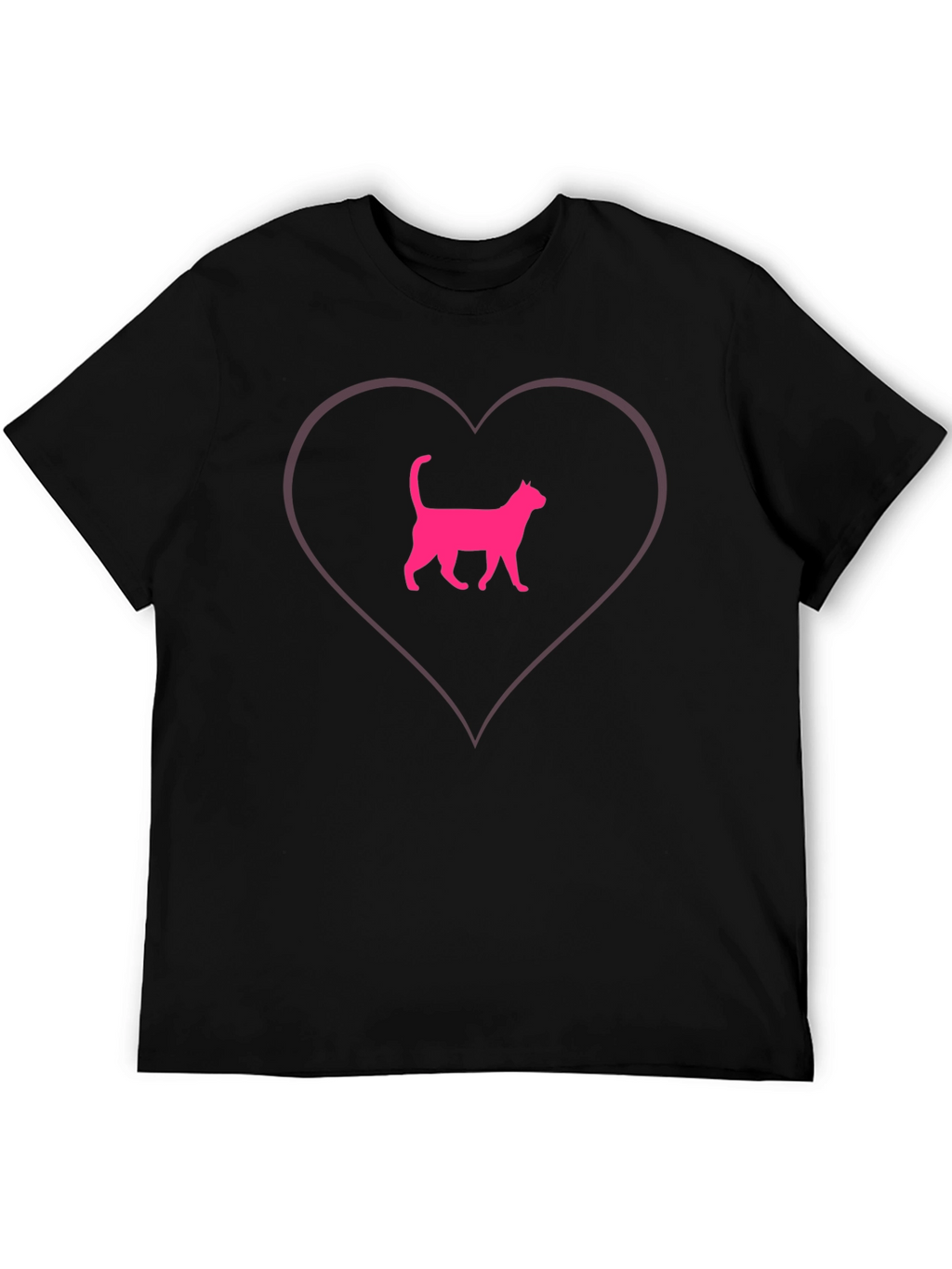 Cat Heart T-Shirt - Cute Graphic Tee
