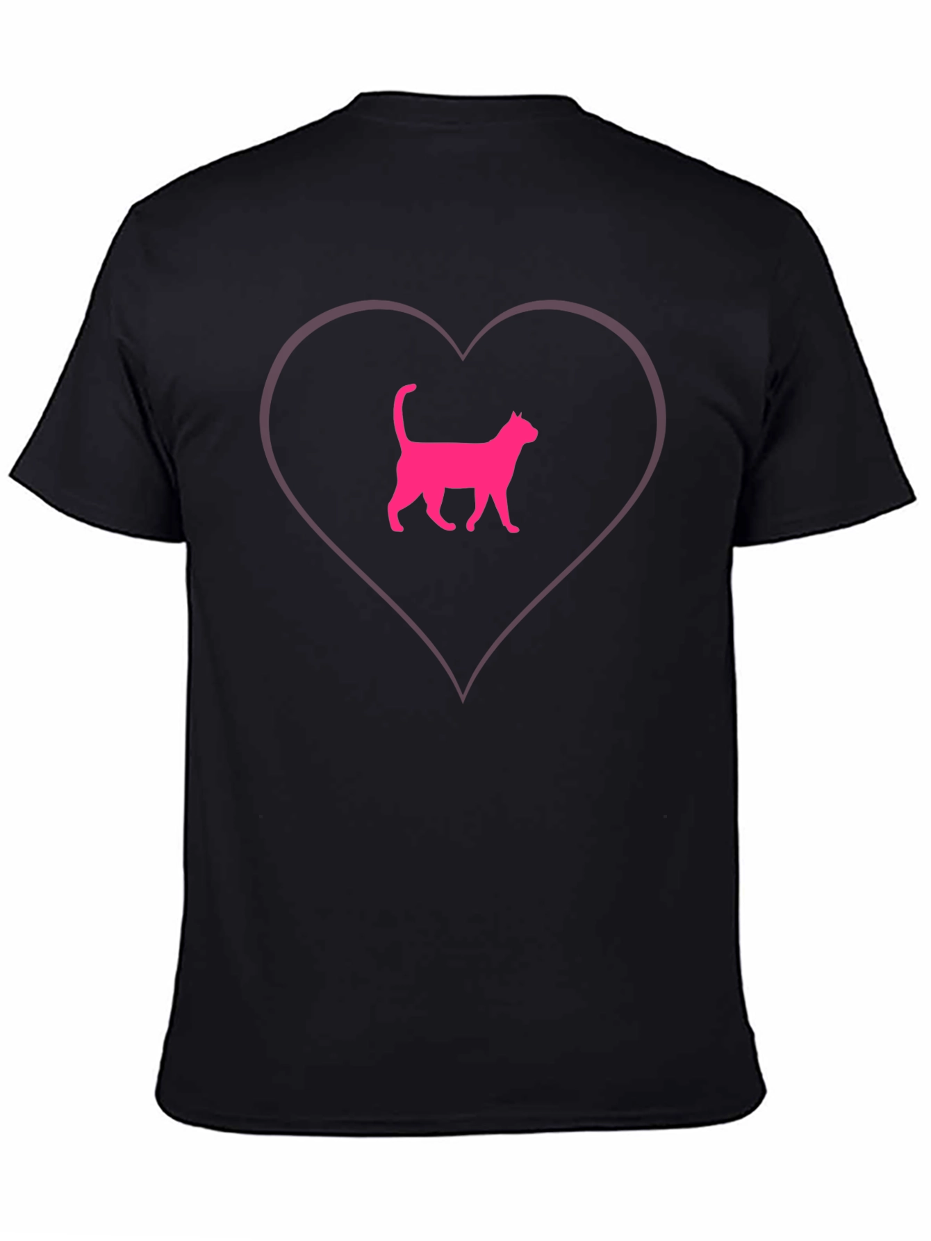Cat Heart T-Shirt - Cute Graphic Tee