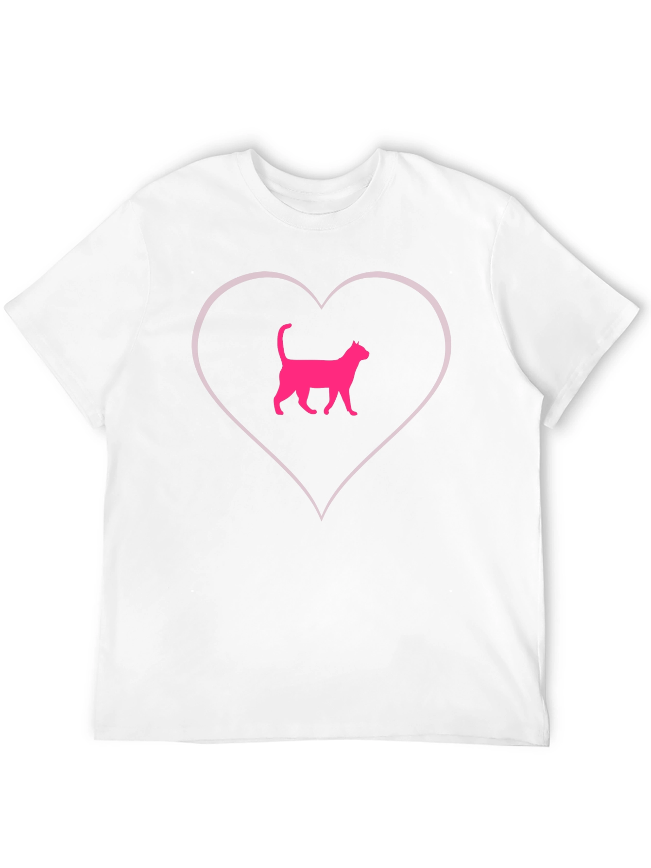 Cat Heart T-Shirt - Cute Graphic Tee