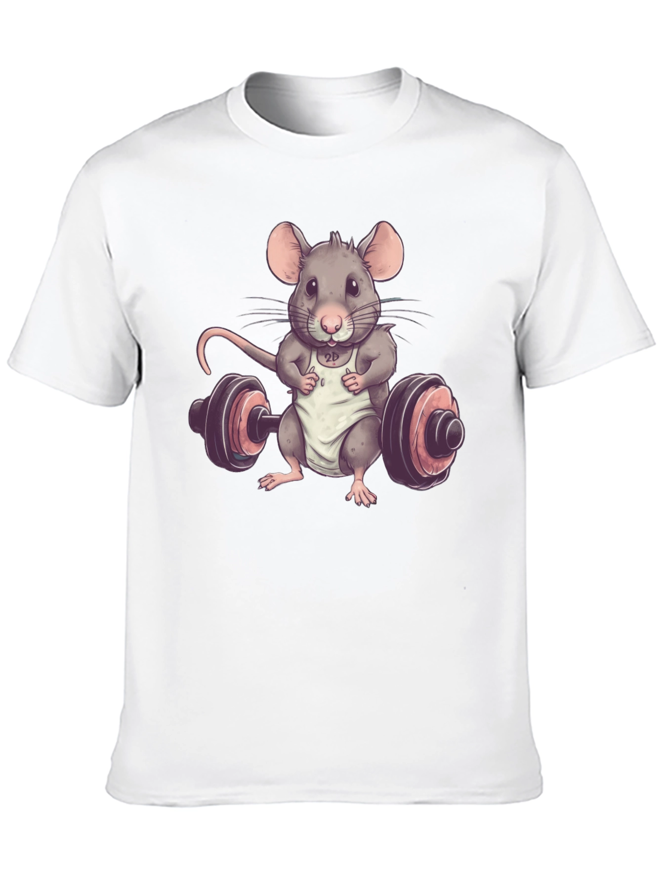Workout Mouse T-Shirt - Gym Rat Rodent Tee
