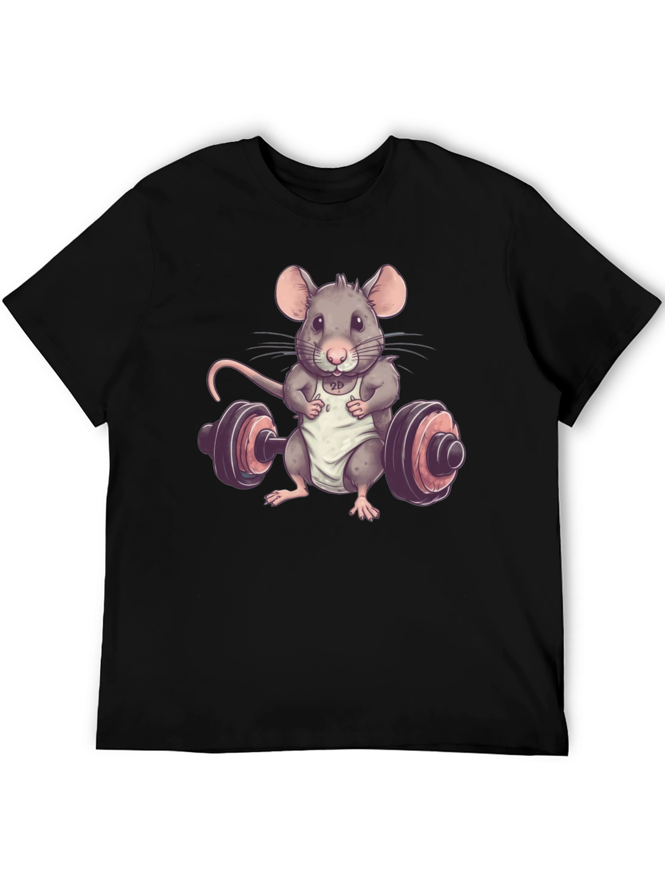 Workout Mouse T-Shirt - Gym Rat Rodent Tee