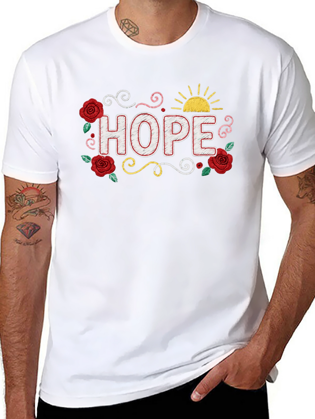 Hope Floral Graphic T-Shirt - Positive Vibes!