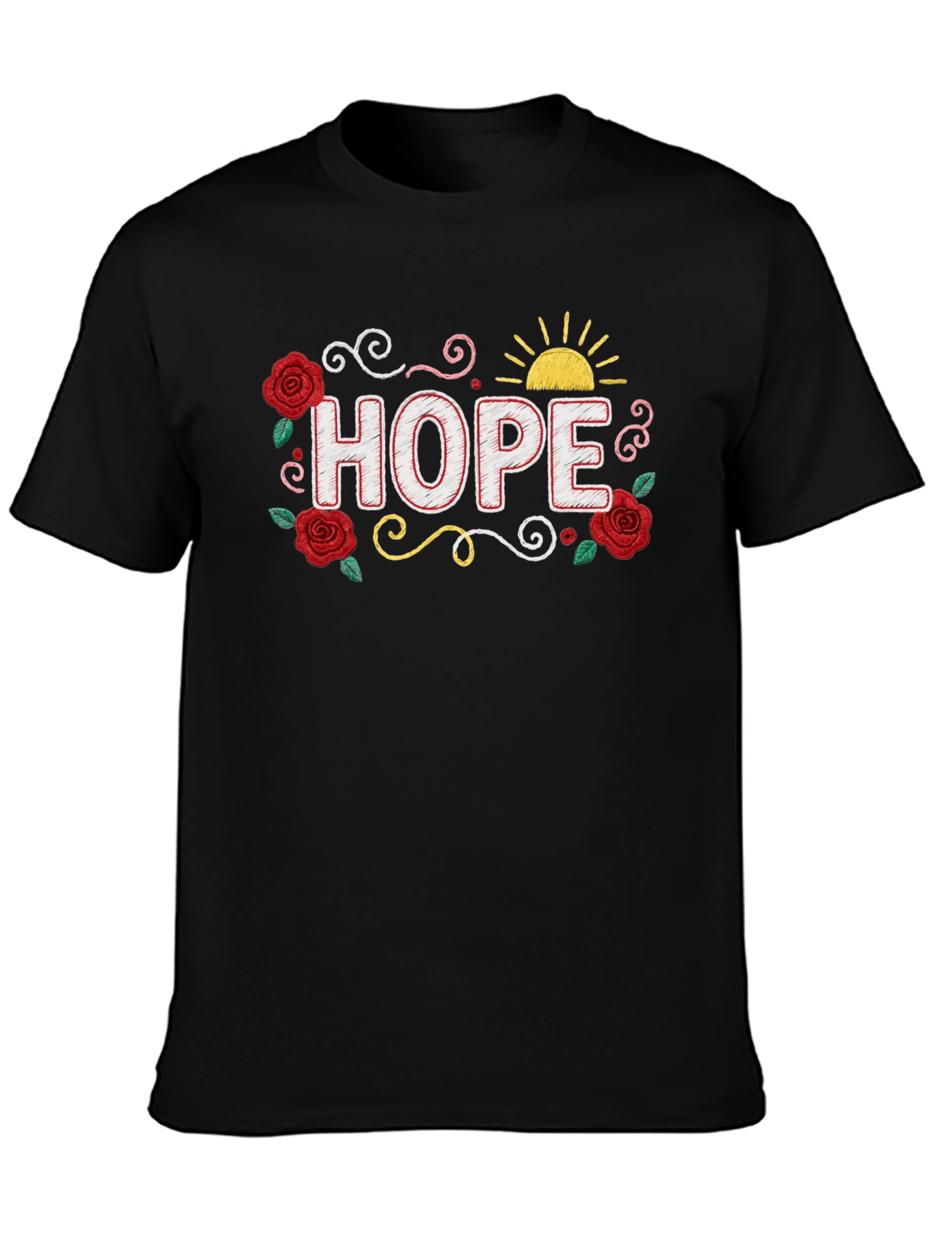 Hope Floral Graphic T-Shirt - Positive Vibes!