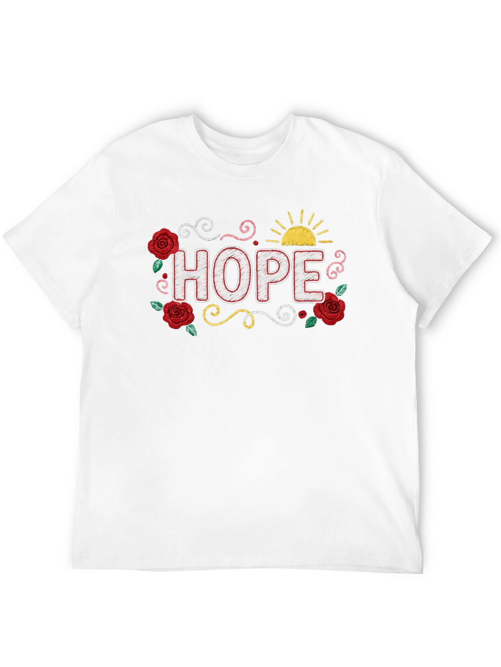 Hope Floral Graphic T-Shirt - Positive Vibes!