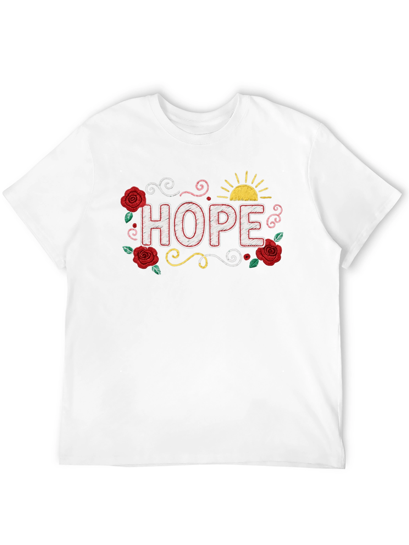 Hope Floral Graphic T-Shirt - Positive Vibes!
