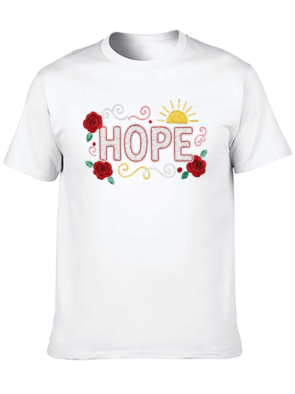 Hope Floral Graphic T-Shirt - Positive Vibes!