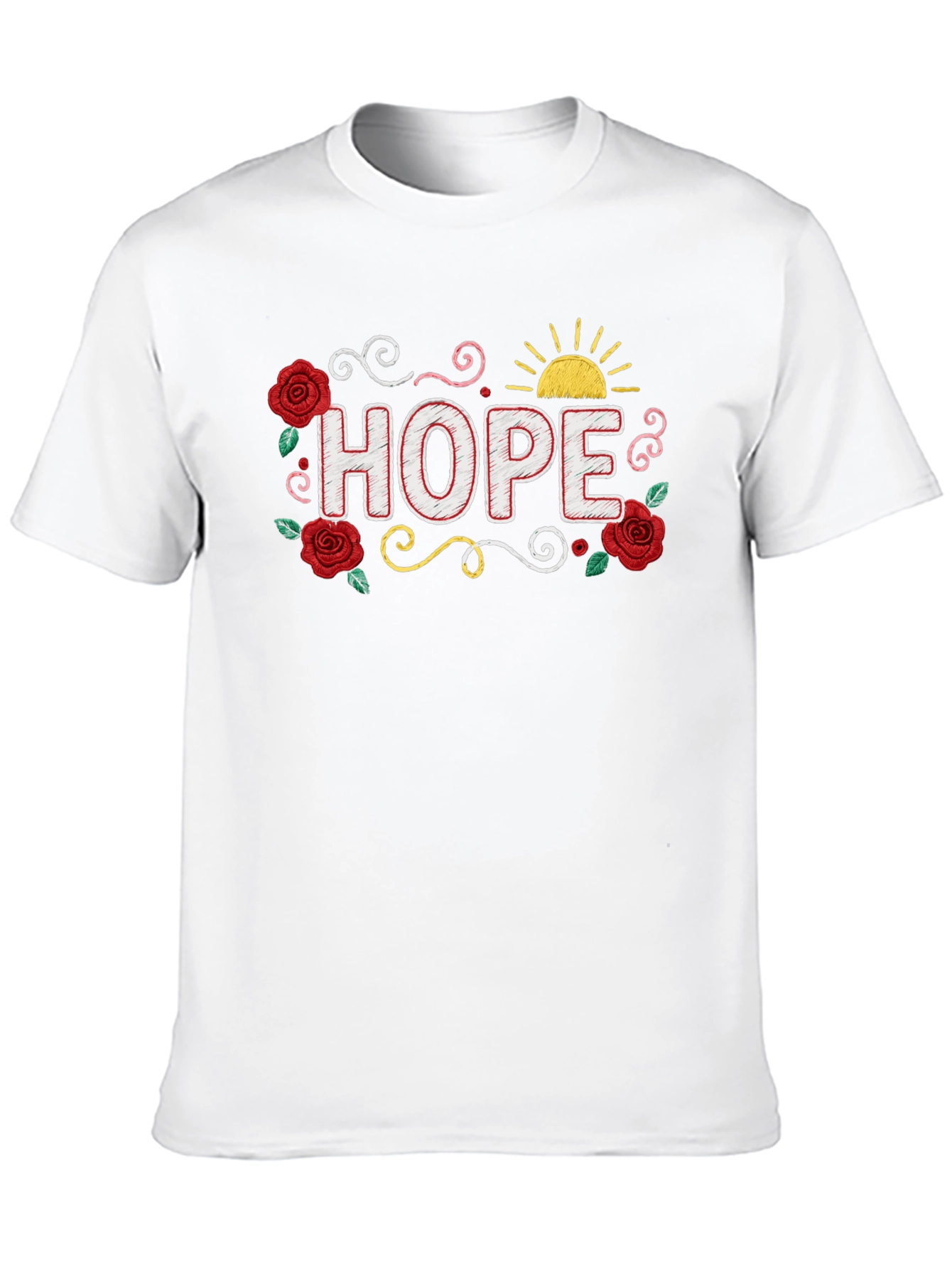 Hope Floral Graphic T-Shirt - Positive Vibes!