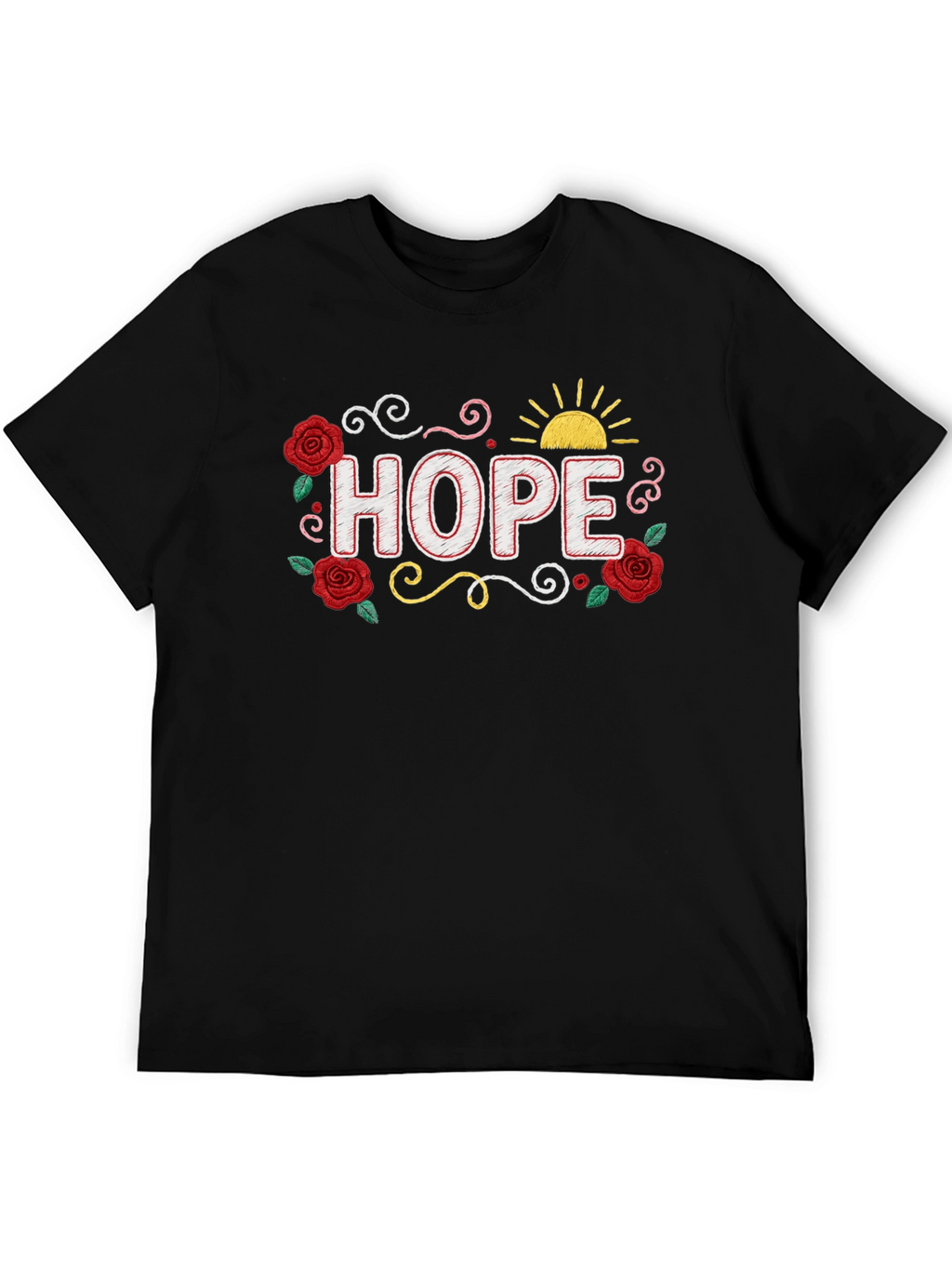 Hope Floral Graphic T-Shirt - Positive Vibes!