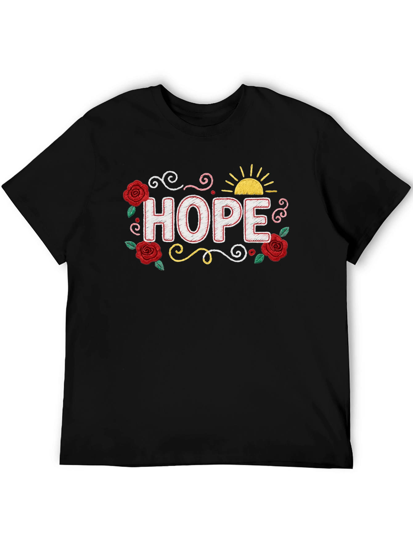 Hope Floral Graphic T-Shirt - Positive Vibes!