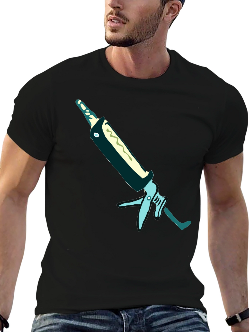 Caulk Gun Graphic Tee - Modern Comfort