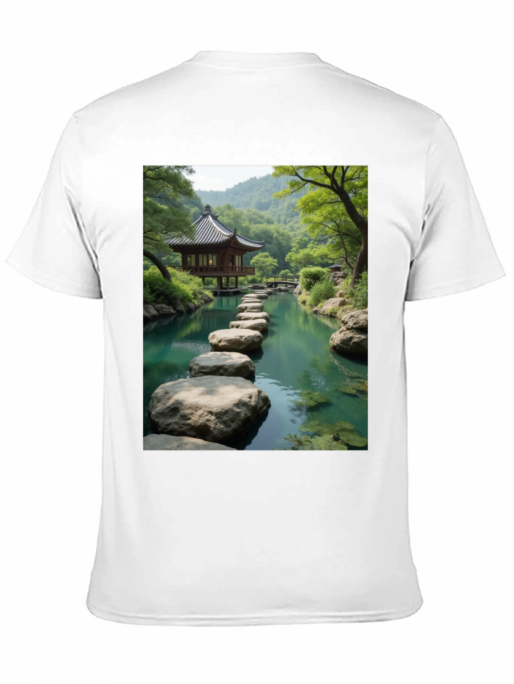 Zen Garden Graphic Tee - Nature Inspired Black T-Shirt