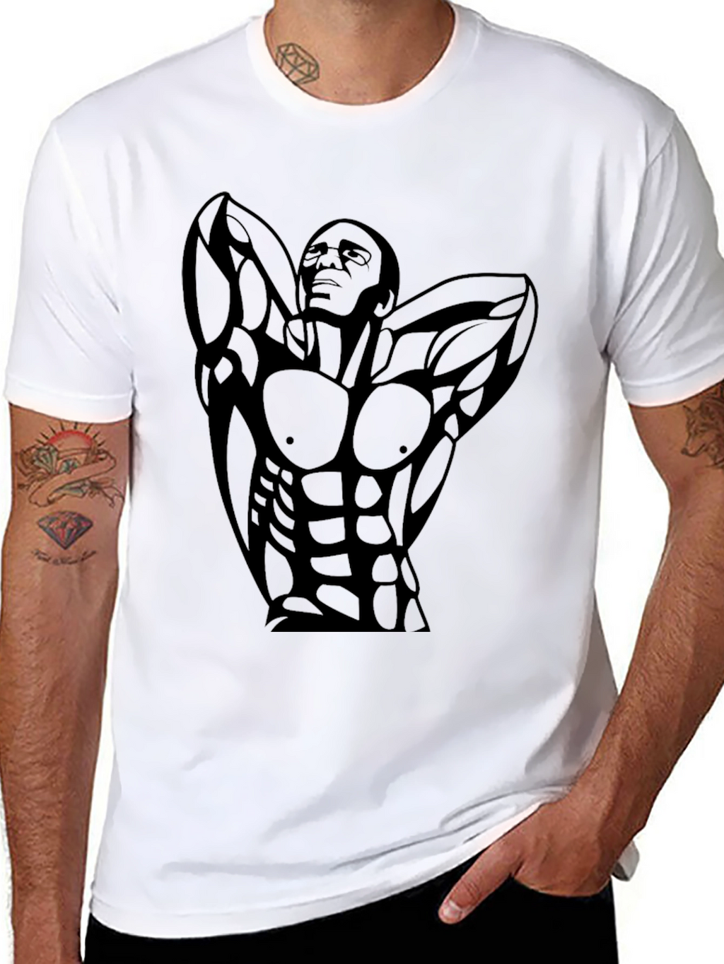 Black Bodybuilder Graphic Tee