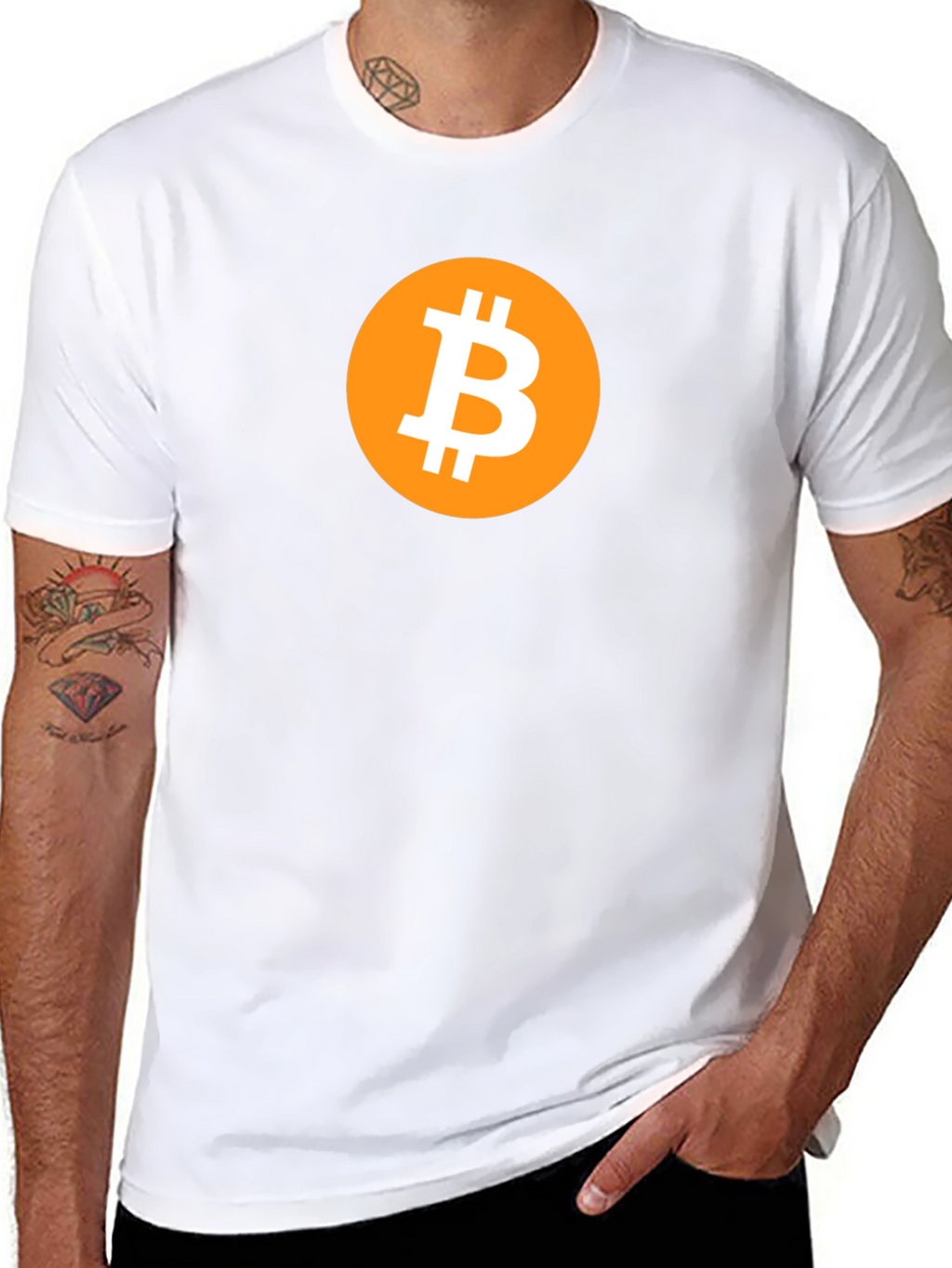 Bitcoin Logo Graphic Tee - Crypto Enthusiast T-Shirt