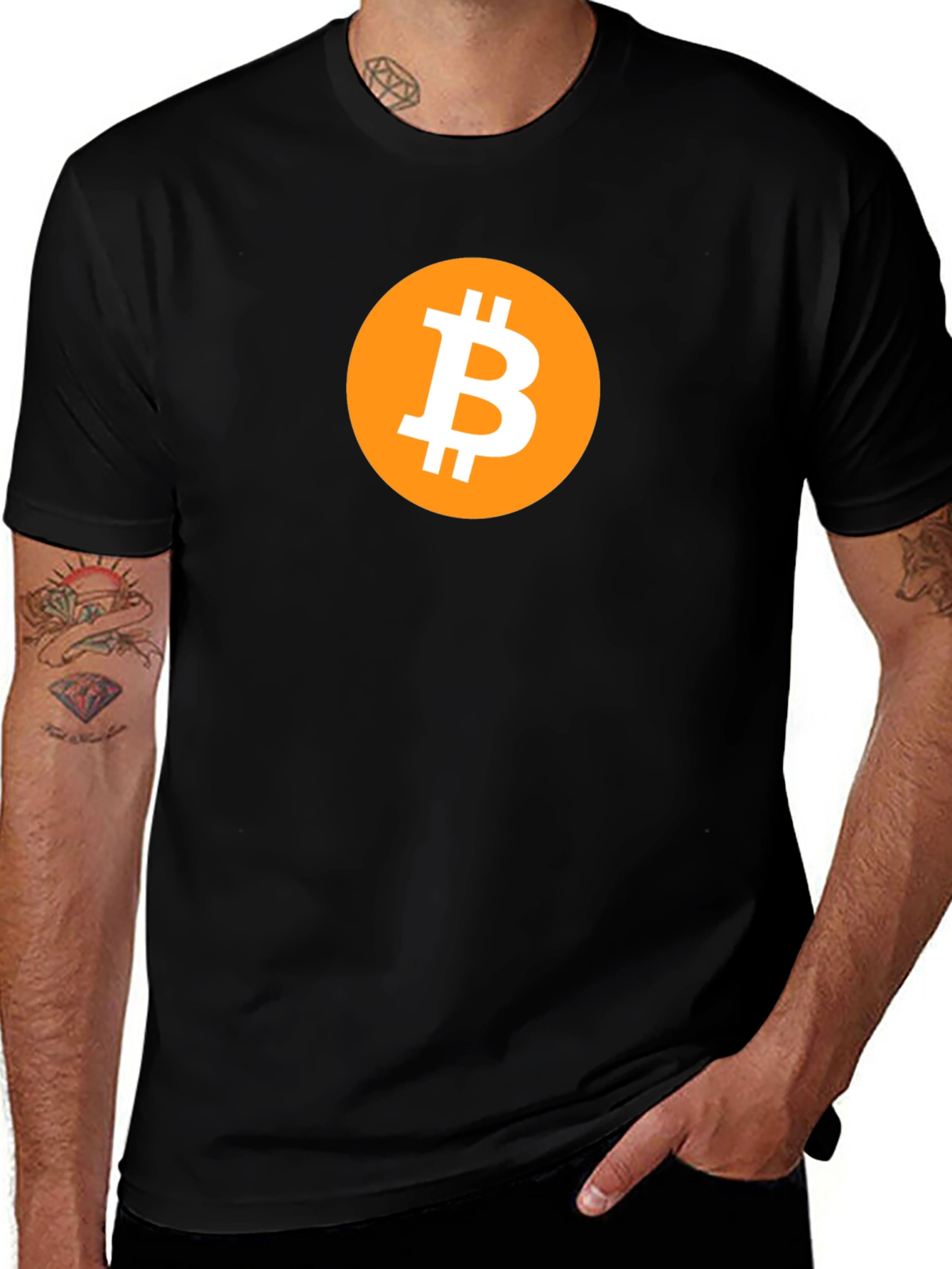 Bitcoin Logo Graphic Tee - Crypto Enthusiast T-Shirt
