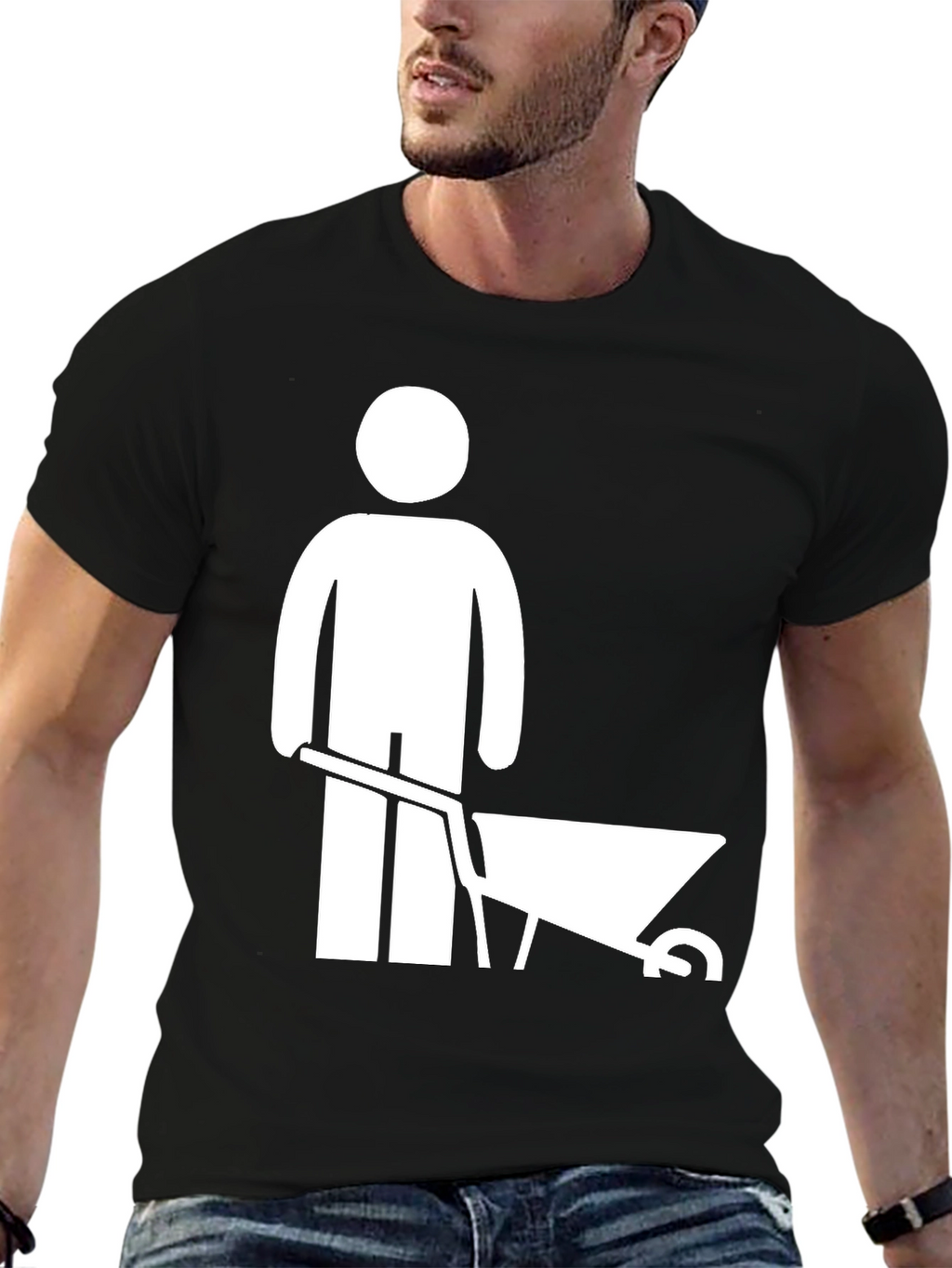 Funny Construction Worker Graphic T-Shirt