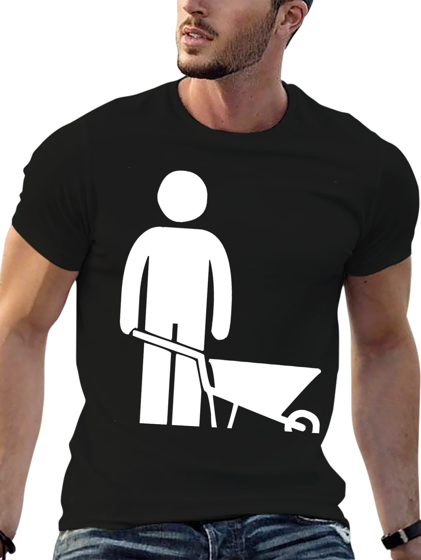 Funny Construction Worker Graphic T-Shirt