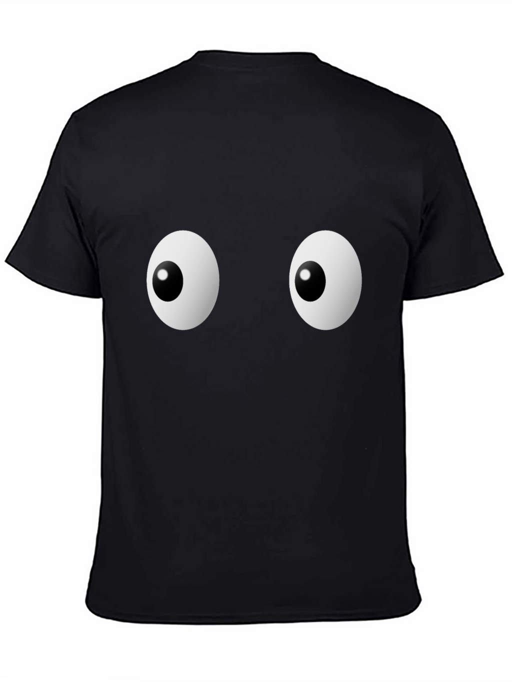 Funny Googly Eyes Graphic Black T-Shirt