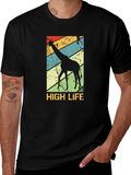 Retro Giraffe High Life Graphic Tee