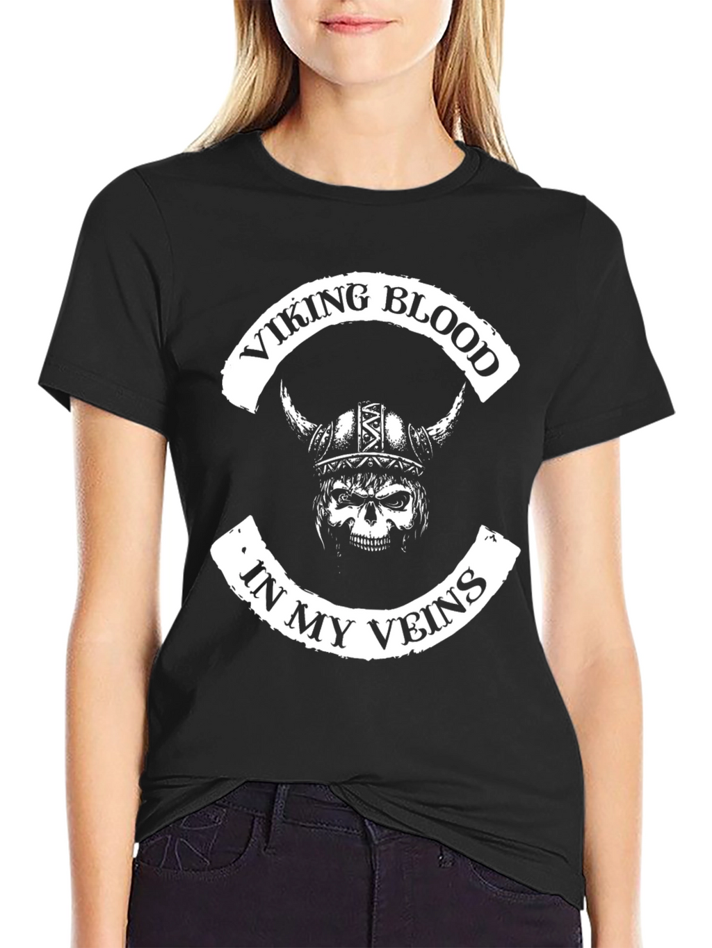 Viking Blood Graphic Print T-Shirt