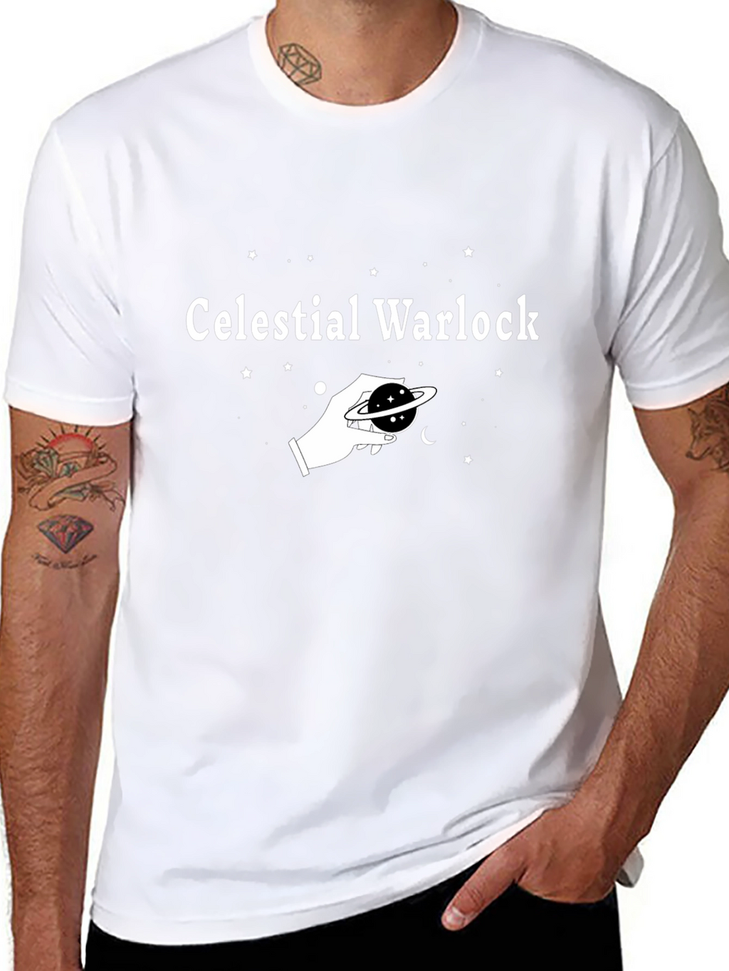 Celestial Warlock Graphic T-Shirt - Magical & Stylish!