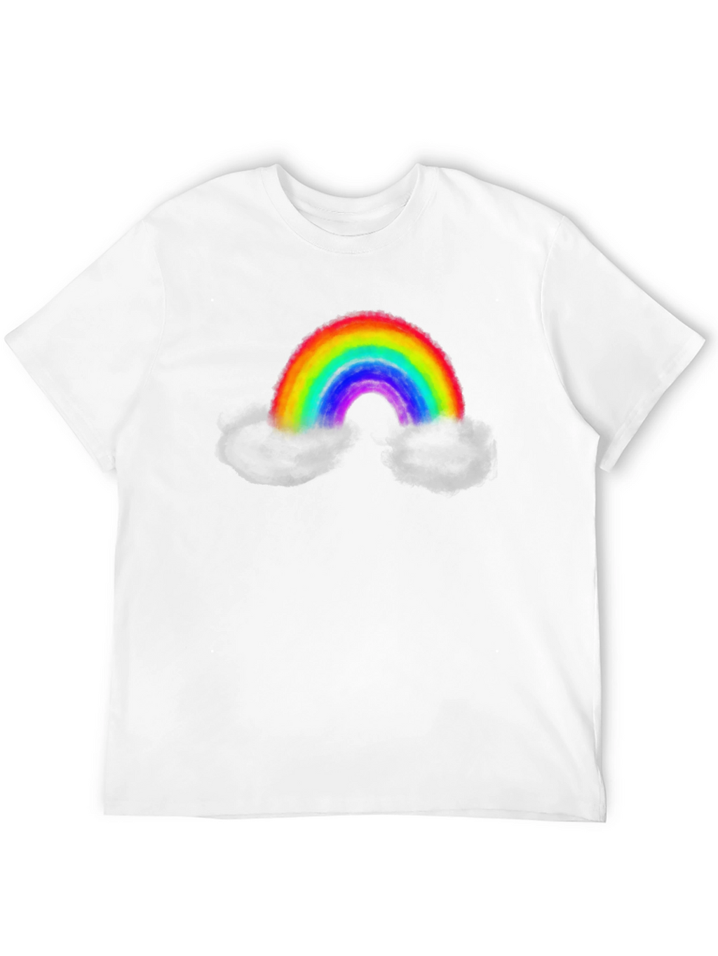 Rainbow Cloud Graphic Tee - Mens Black T-Shirt