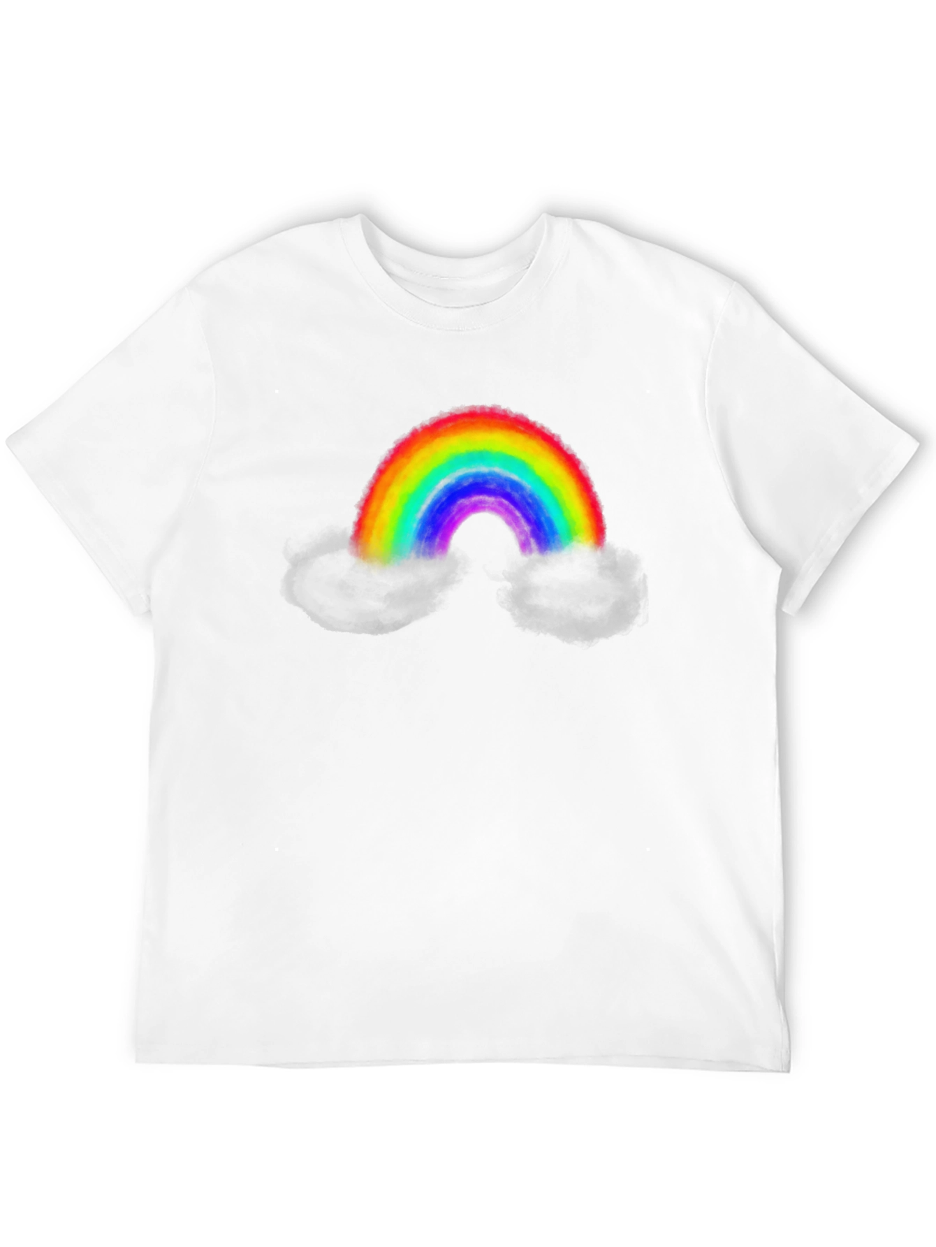 Rainbow Cloud Graphic Tee - Mens Black T-Shirt