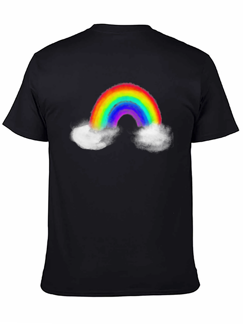 Rainbow Cloud Graphic Tee - Mens Black T-Shirt